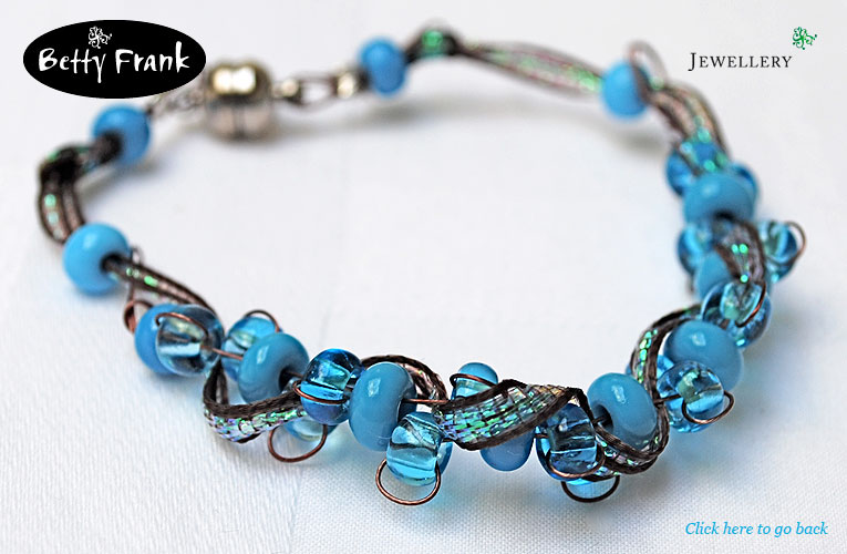 Joanne ribbon and wire threaded bracelet